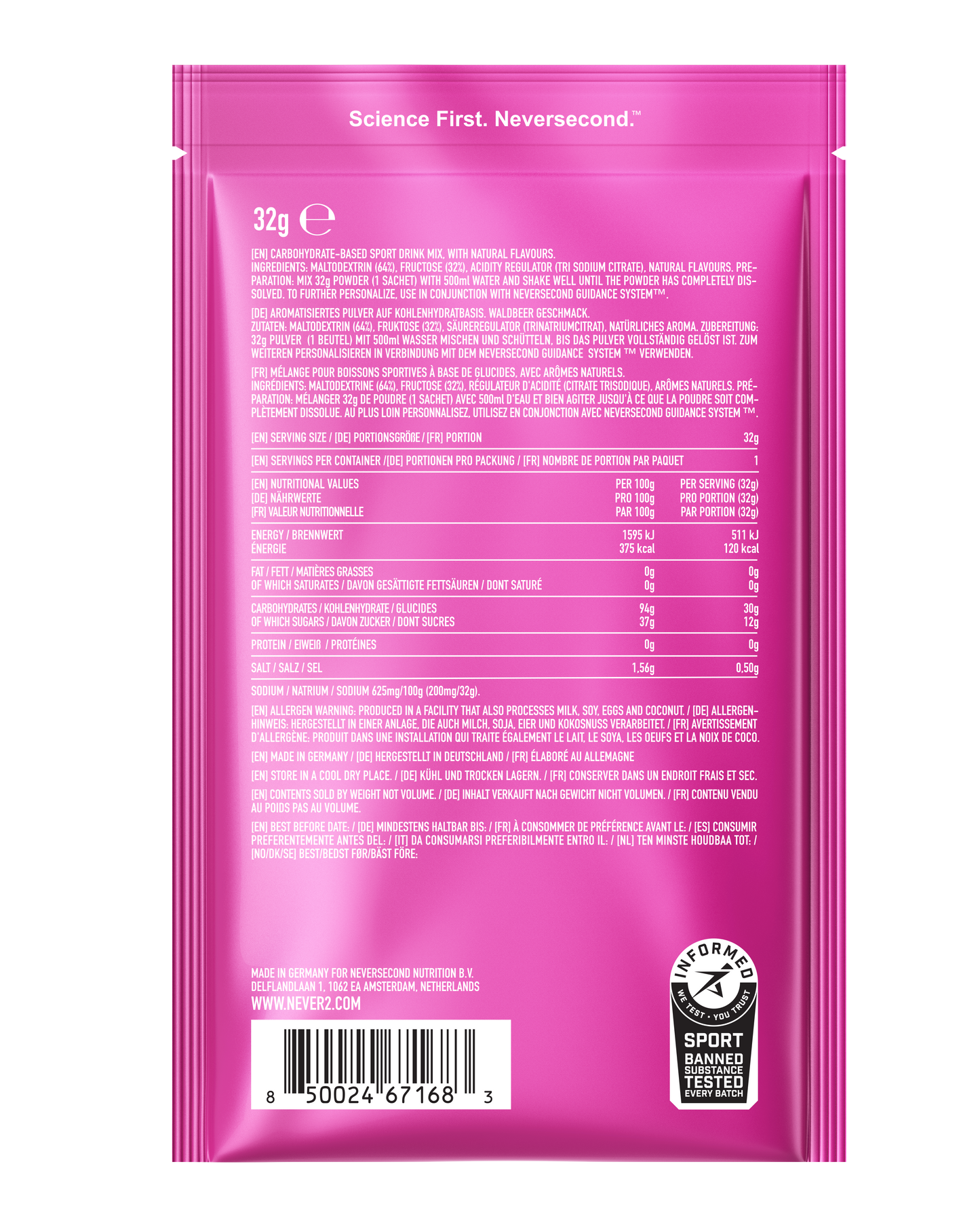 Neversecond C30 Sports Drink Mix - Forest Berry