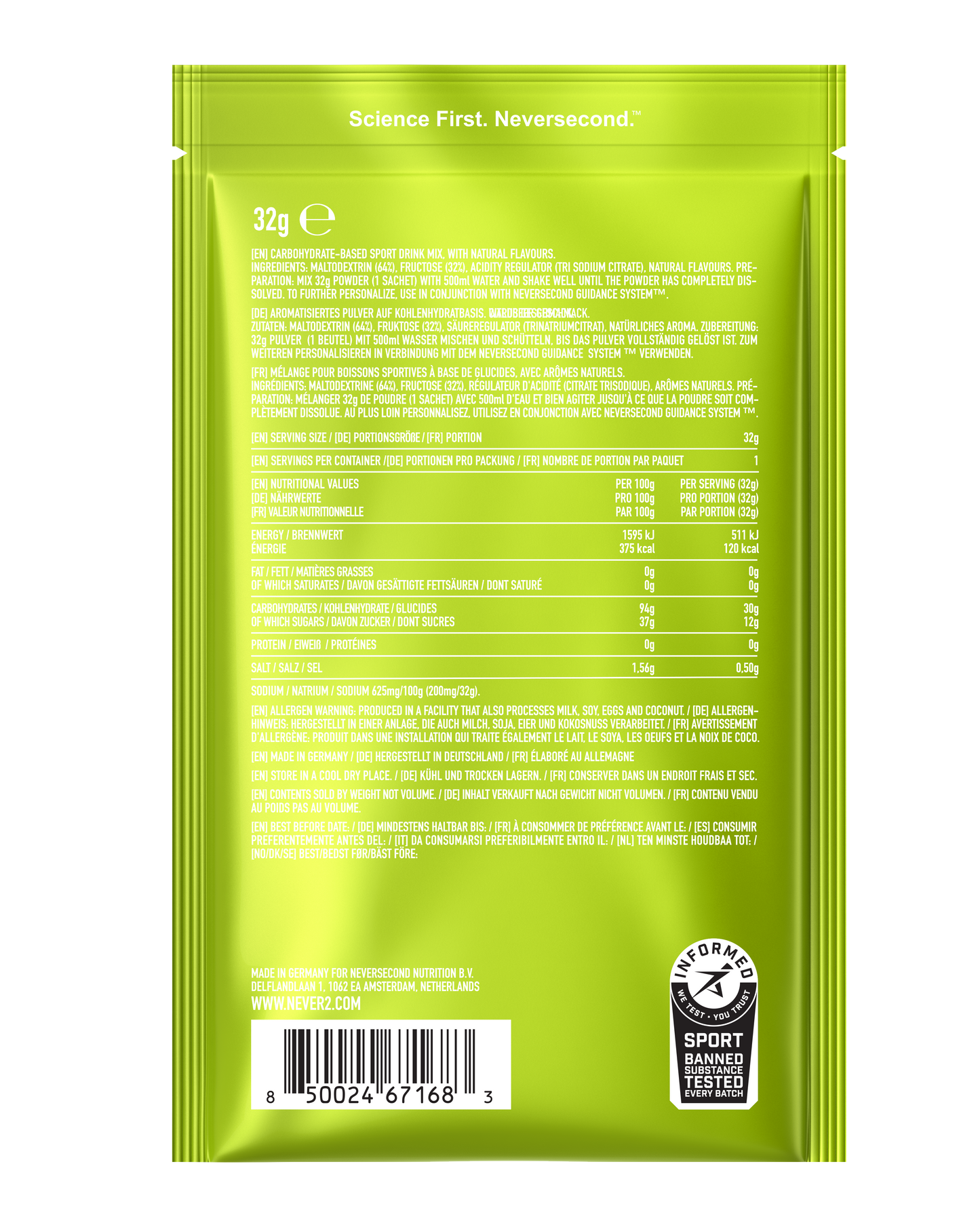 Neversecond C30 Sports Drink Mix - Citrus