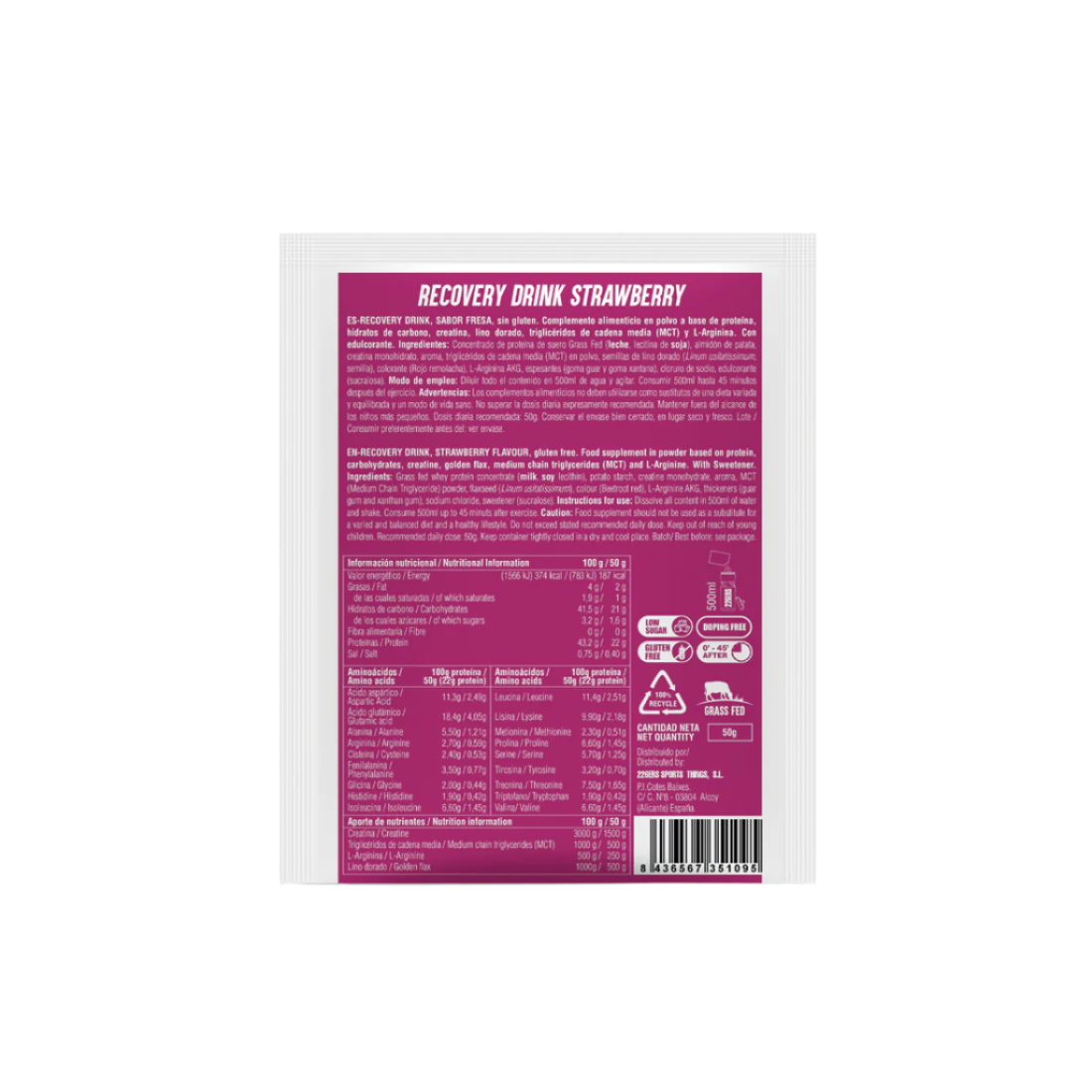 226ERS Recovery Drink 50g - Strawberry