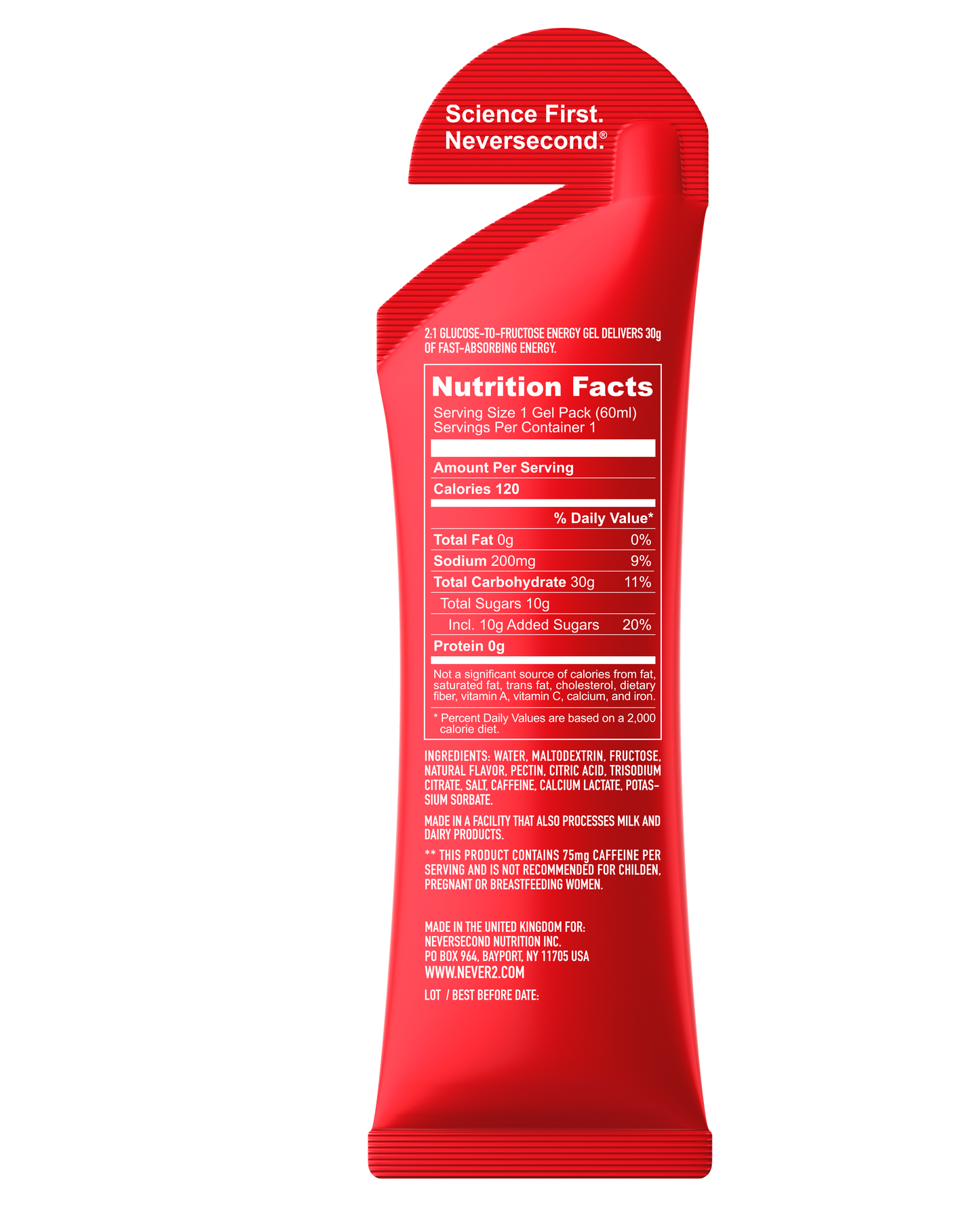 Neversecond C30+ Energy Gel - Berry Caffeine