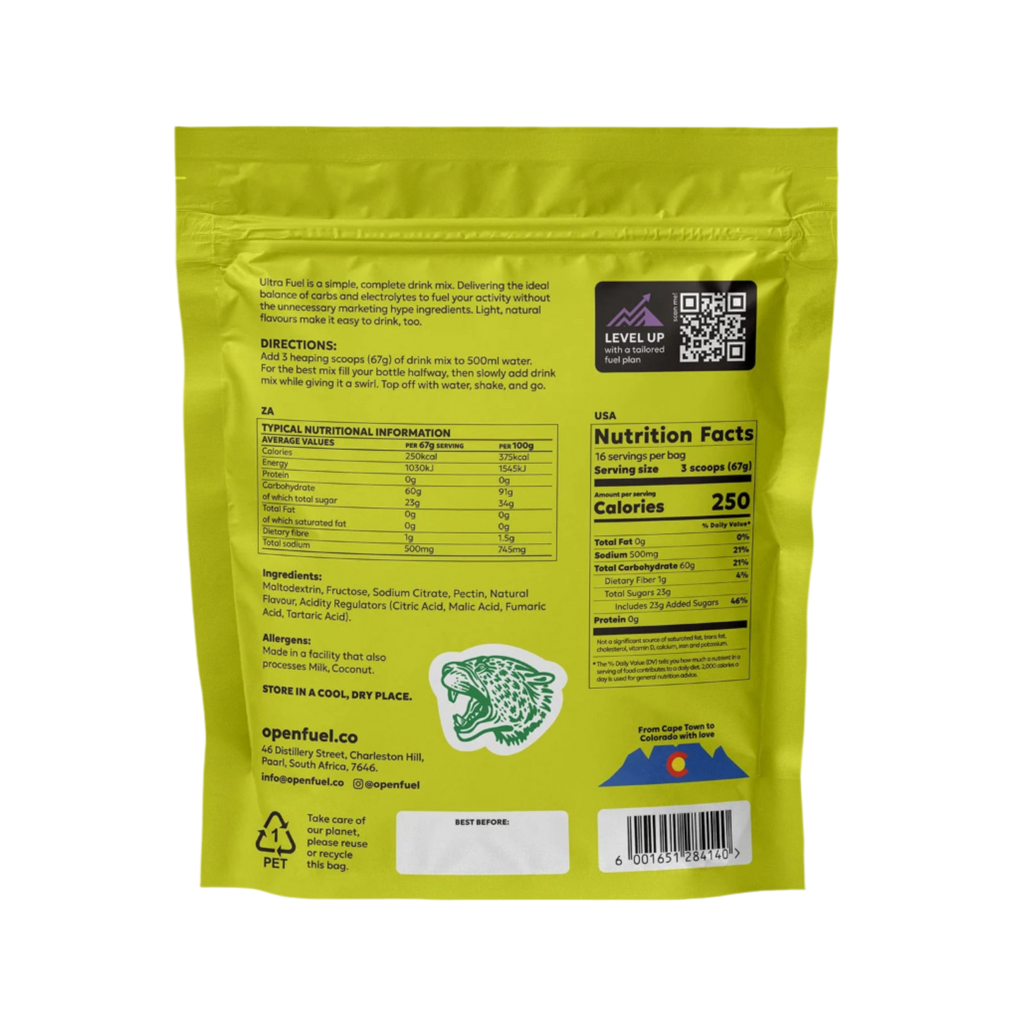 Ultra Fuel Zesty Limeade Parade 1kg bag